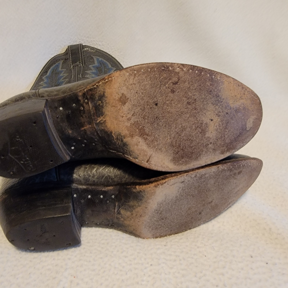 Justin Boots Charcoal Cowboy Boots - Picture 7 of 7